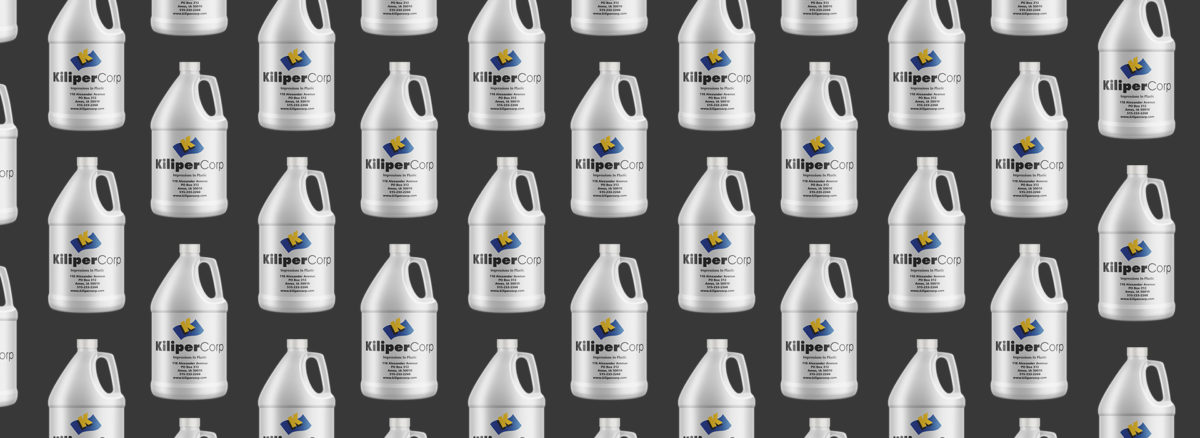 Kiliper corporation stretch sleeves on plastic bottles